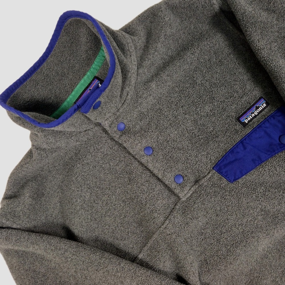 Patagonia Synchilla Snap-T Fleece Pullover Men's XS Gray Blue Gorpcore Hiking